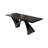 Black Rectangular Solid Wood + Carbon Steel desk-575482743