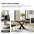 Bodkin Glam Modern 71" Rectangular Sintered Slate Dining Table for 8 Person-100845192