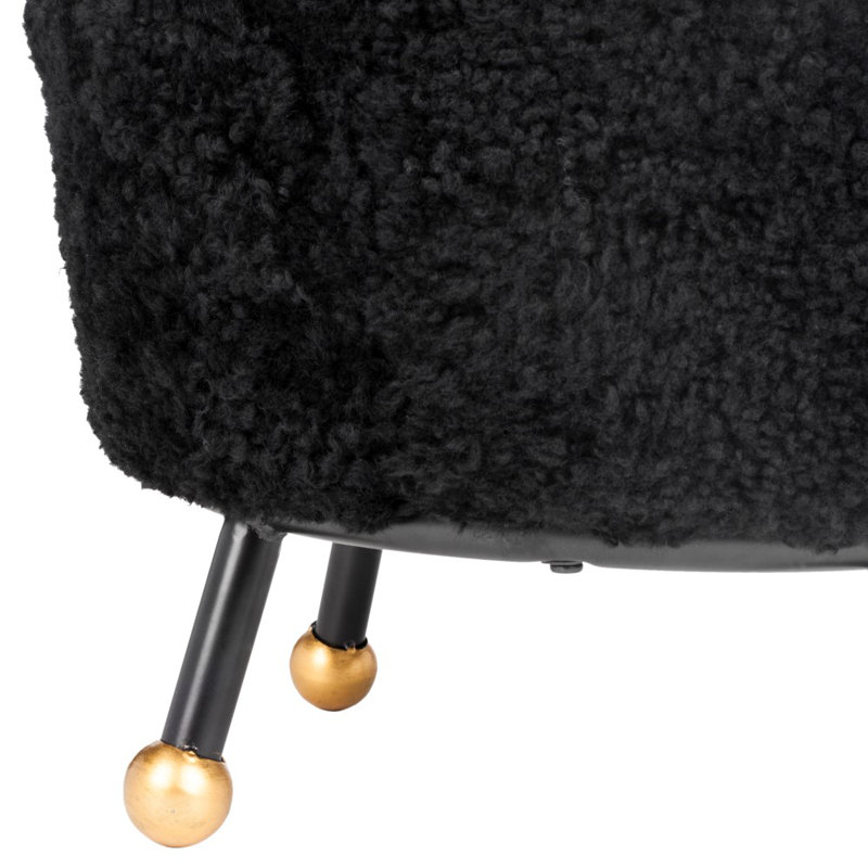 Upholstered Ottoman, Black