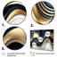 «Abstract Geode Waves Blue and Gold IV», reproduction sur toile-86806323-86806330