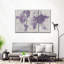 «Old World Map», impression murale sur toile mauve et grise-301758883