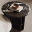 Table basse ronde en pierre micro-cristalline