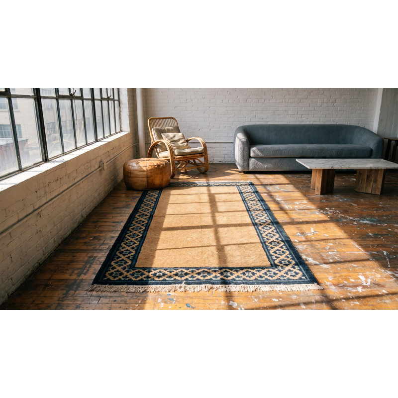 Tapis brun antique en laine antique chinois