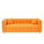 80 pouces orange pour le salon et la chambre à coucher, 3 avec molleton, 2 coussins, pied en métal robuste, expérience de luxe ergonomique et chambre à coucher - support robuste