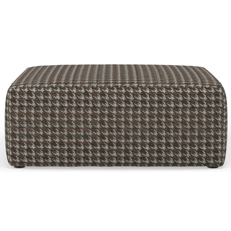 Denecia 45" Wide Square Geometric Cocktail Ottoman