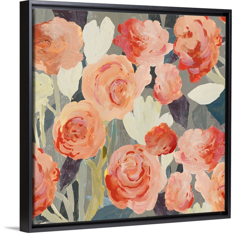 Pêche - reproduction d'art sur toile, Toile avec cadre flottant noir, H 26 po x l 26 po x P 1,75 po