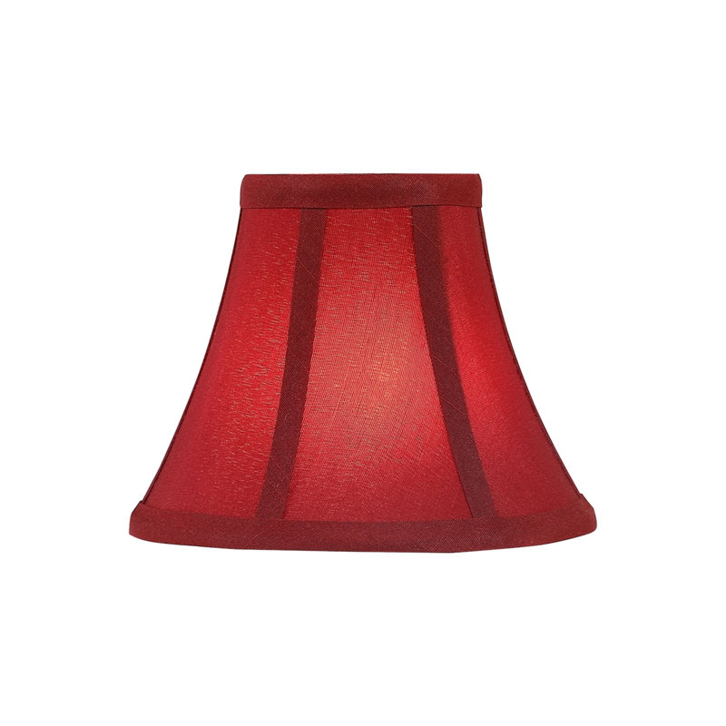 Rust Faux Silk Bell Lamp Shades for Chandeliers, Set of 6