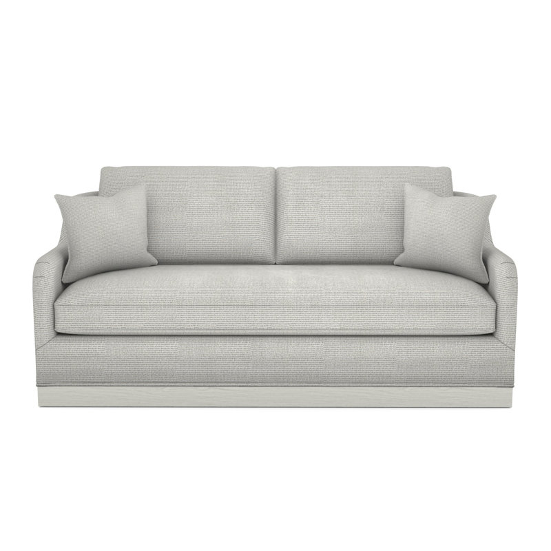Fisher Plinth Base Bench Seat Mid Sofa, Navada Blue, Casa Blanca