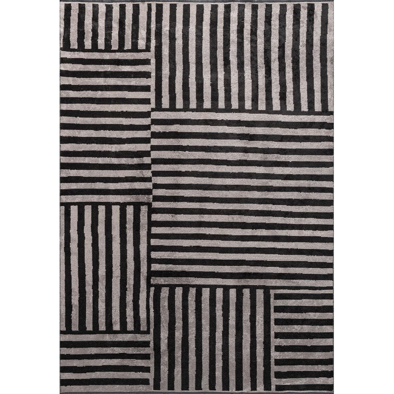 Lignes contemporaines carrées, Rectangle 6 pi 7 po x 8 pi 3 po