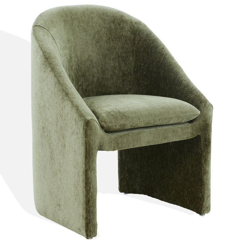 Kagan Chenille Dining Chair, Olive Green