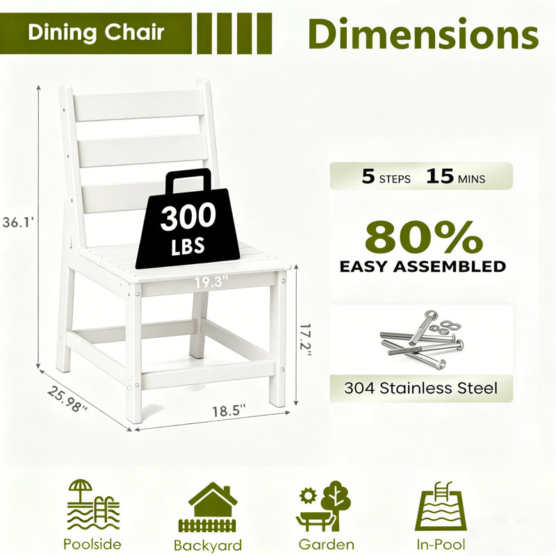 All Weather 7-Piece-Outdoor-Table-And-Chairs, White