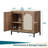 Buffet Cabinet With Storage, Kitchen Storage Cabinet With Rattan Doors, Accent Cabinet With Adjustable Shelf-371262212