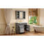 Meuble-lavabo moderne gris 36 po avec miroir intégré, lavabo rectangulaire simple, tiroirs à fermeture en douceur, 2 portes, rangement spacieux pour les articles essentiels, matériaux, trou de déversement, finition à l'eau, assemblage facile-1977330703