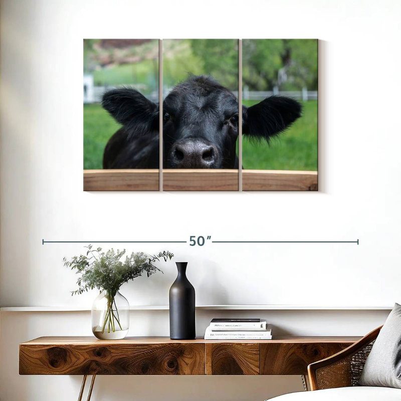Nosy Ranch Cow, 24" H x 38" W