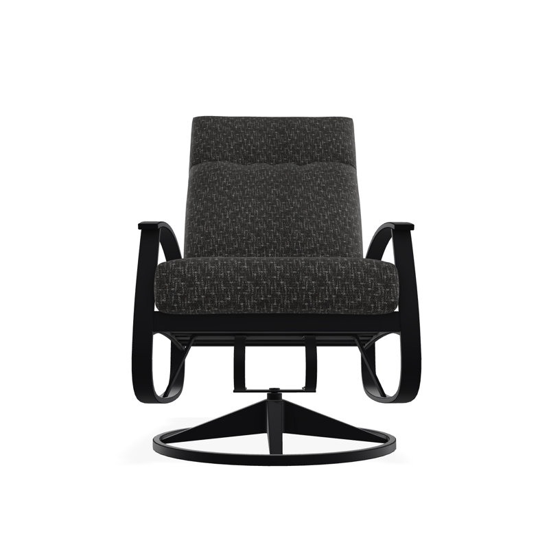 Belle Isle Cushion Deep Seating Supreme Height Swivel Rocker, Black, Sensory Granite