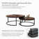 Carbon Steel Nesting Coffee Tables Set - Round Extendable Design with Durable Panel for Living Rooms