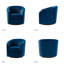 Holden 31.5" Wide Velvet Swivel Barrel Chair-960643140