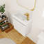 Meuble-lavabo simple 20 po avec plateau en résine Louca