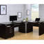 Rangement pour 3 bureaux - Finition cappuccino