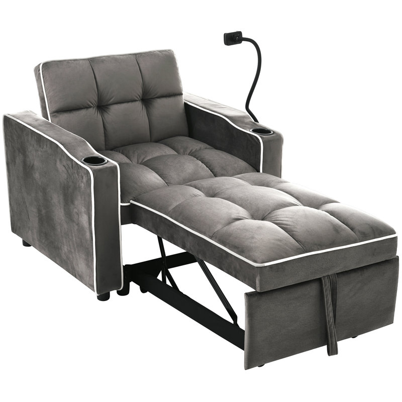 Upholstered Side Chair, Dark Grey