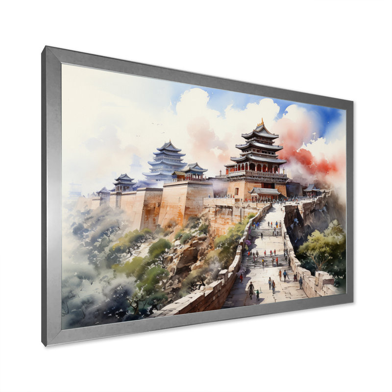 «China Art Forbidden City II», reproduction d'art sur toile, H 30 po x l 40 po x P 1,5 po, Cadre simple argenté