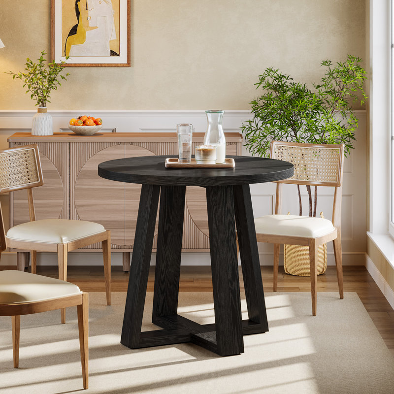 Round Dining Table, Black