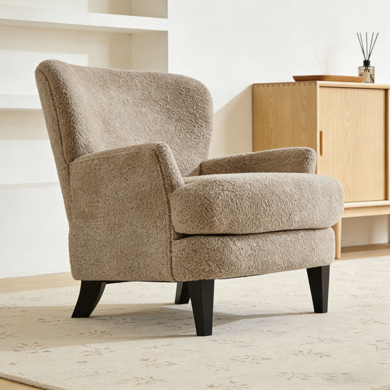 Fauteuil club rembourré Boucle