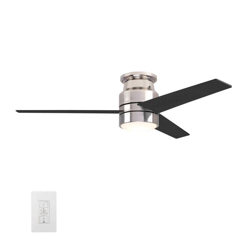 Ventilateur de plafond intelligent Raiden avec ensemble d'éclairage DEL et contrôle mural, fonctionne avec l'assistant Google, Amazon Alexa et les raccourcis Siri.