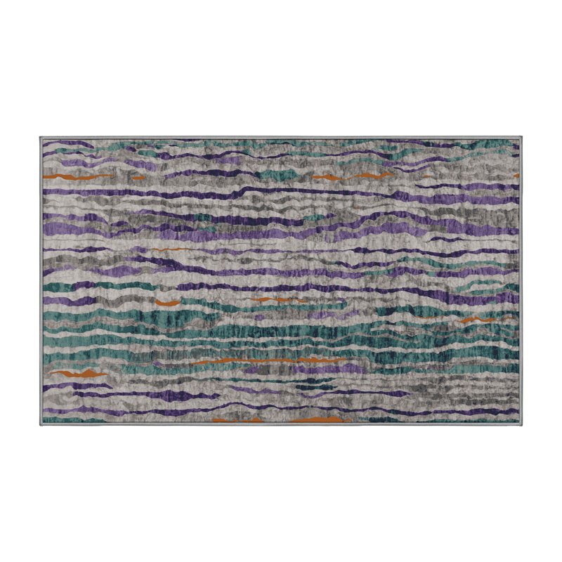 Machine Washable Gray Area Rug