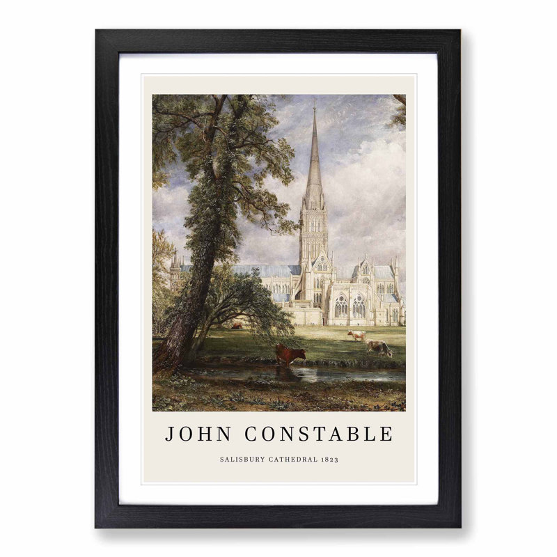 Salisbury Cathedral Vol.1 by John Constable - Picture Frame Graphic Art, 36cm H x 27cm W x 2cm D