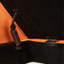 Siège de rangement pour chaussures orange en velours de 51,5 po de long et pratique