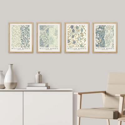 " Botanical And Floral Design " by William Morris 4 - Pieces