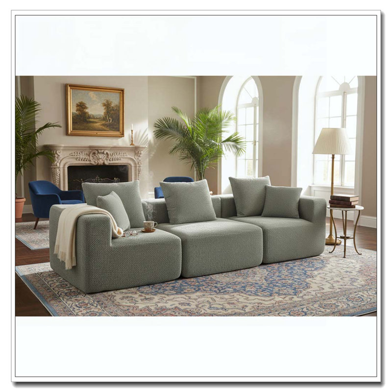 Modular Sectional Sofa, Light Green