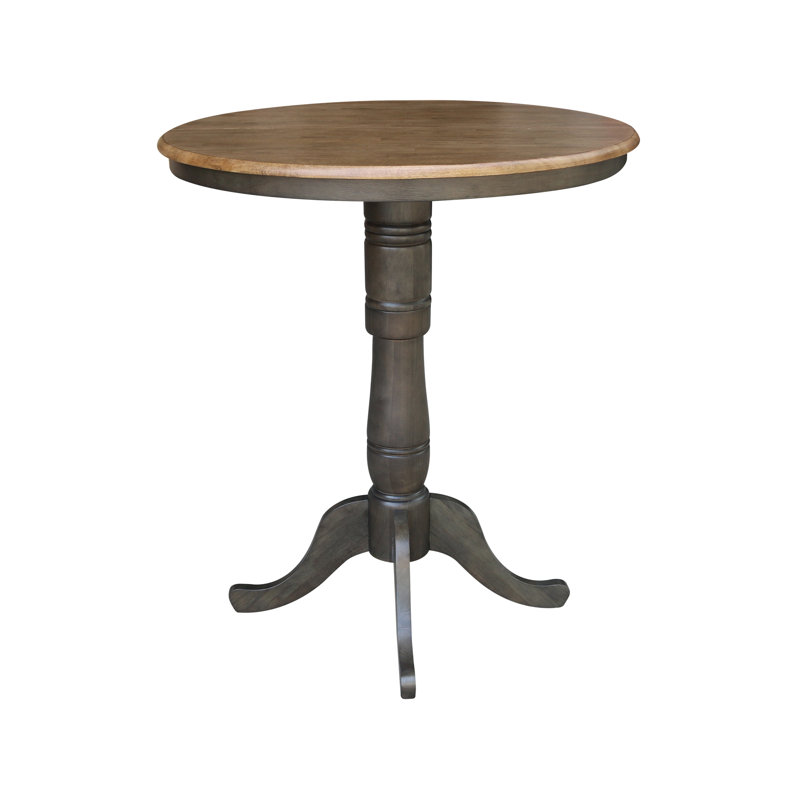 Table de salle à manger à hauteur de bar Dragana, Hickory / charbon délavé