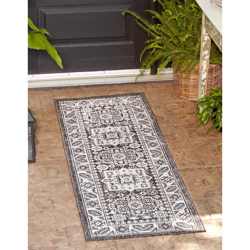 Tapis d'extérieur couleur de pierre Chand, Tapis de couloir 2 pi x 7 pi 10 po