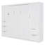 Grand lit escamotable mural avec placard, tiroirs et tablettes - Grand lit de rangement, blanc-2111215889