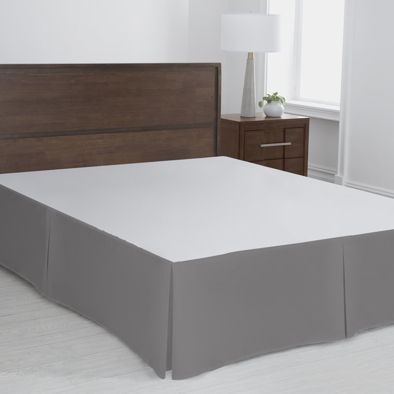 Cotton Blend Percale Bedskirt, Queen, Frost Gray
