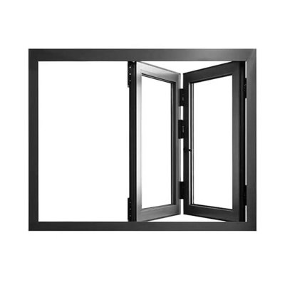 Petraki & Co. 60 in. W x 48 in. H Left-Handed Outswing Matte Black Aluminum Tempered Glass Bifold Window