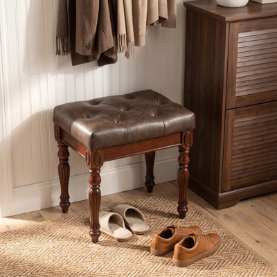 Solid + Manufactured Wood Accent Stool