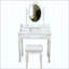 Ensemble de bureau de coiffeuse Princess avec miroir et tabouret rembourré, coiffeuse en bois à 4 tiroirs, coiffeuse-99285119