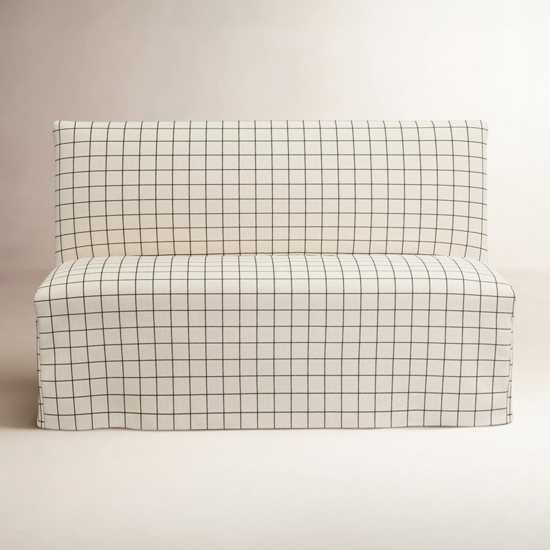 Ivanka Upholstered Bench, Line Tattersall Green