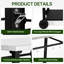 2 - Tier Outdoor Grill Cart, Stainless Steel Top, Large Wheels, Tool Hooks Movable Bbq Prep Table And Bar Cart For Patio, Backyard, Pizza Oven Stand Rust Efficient Use With Layout, Black Frame,