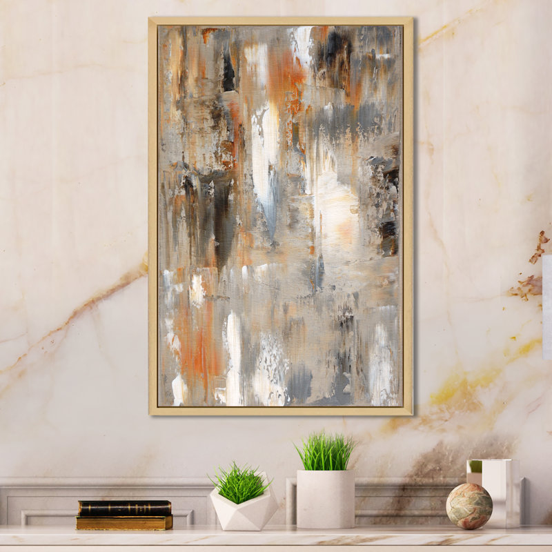 «Brown rencontre le gris», reproduction d'art sur toile flottante