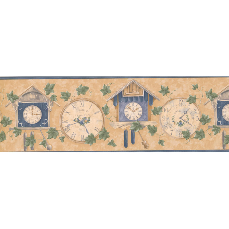 Bradsher Vintage Wall Clocks Kitchen 8' L x 180" W Wallpaper Border