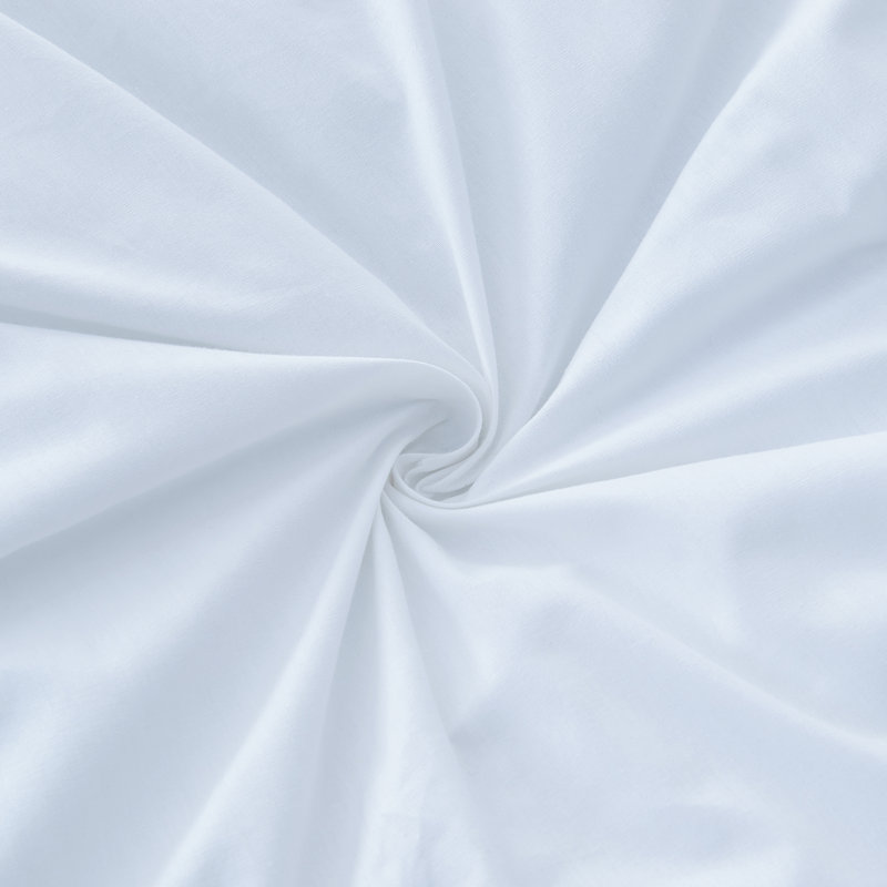 Elegant White Cotton Queen Comforter Set with Quilted Edges