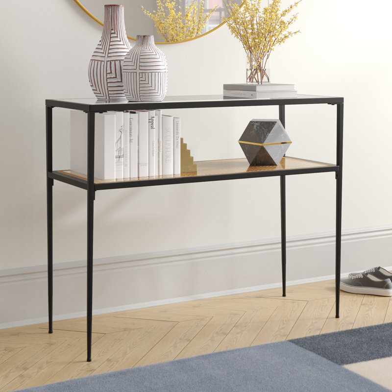 Asrani 39.5'' Glass Top Console Table