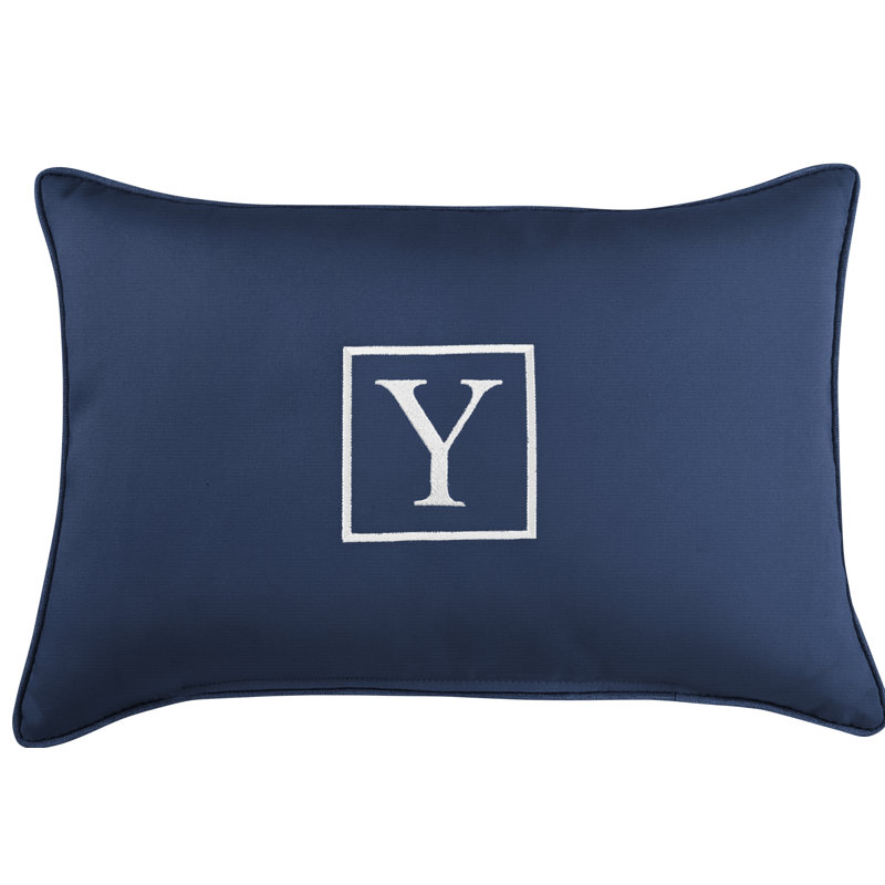 Housse et insert de coussin d'extérieur rectangulaire Kerrell, Y, Toile bleu marine Sunbrella®
