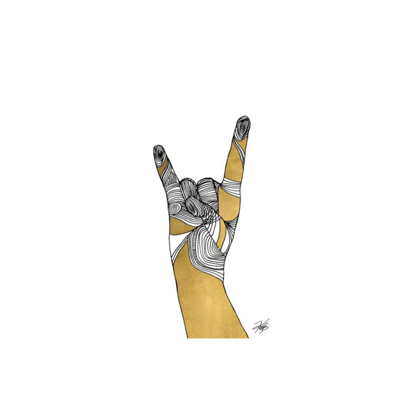 Sign Language IV Print by Kelli Ellis, 32" H x 24" W x 1.5" D, Glass Coat
