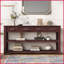 Table basse vintage en MDF + pin pour vestibule, 4 tiroirs, 2 tablettes, beaucoup de rangement et amp; Assemblage facile-825106424
