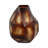 Decorative Geometric Glass Vase for Home Decor – Sculptural Flower Vase Perfect for Table Decor, Office Accent, or Living Room Styling – 10", Brown